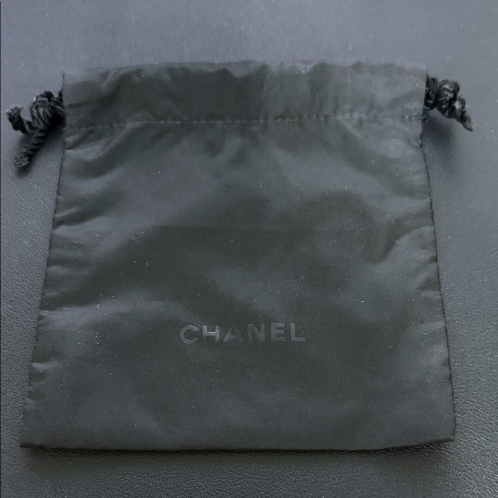 CHANEL Black Satin Pouch